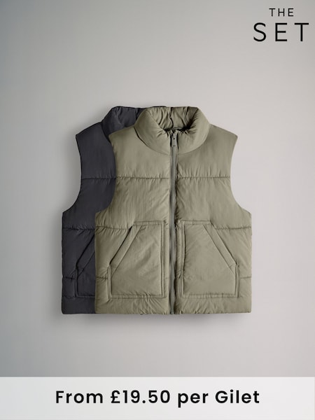 The Set Black/Green 2 Pack Gilets (H11239) | 193 QAR - 223 QAR