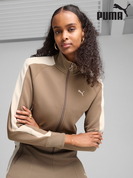 Ruskea - Puma Womens T7 AINA Lyhyt lahje Track Takki (H11373) | €95