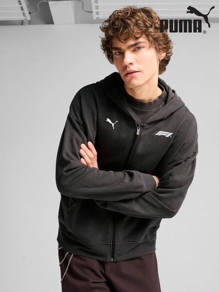 Puma Black Mens F1 Graphic Print Full Zip Hoodie (H11380) | €133
