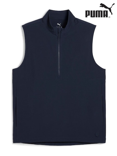 כחול  - Puma Mens Ripguard Golf Vest Windbreaker Jacket (H11400) | ‏377‏₪