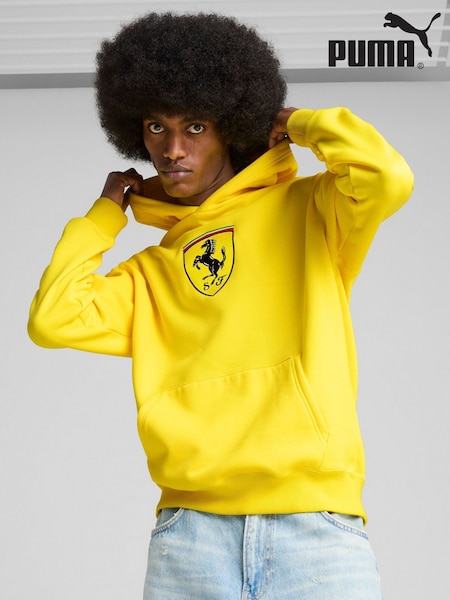 Puma Yellow Mens Scuderia Ferrari Race Big Shield Hoodie (H11424) | R$ 985