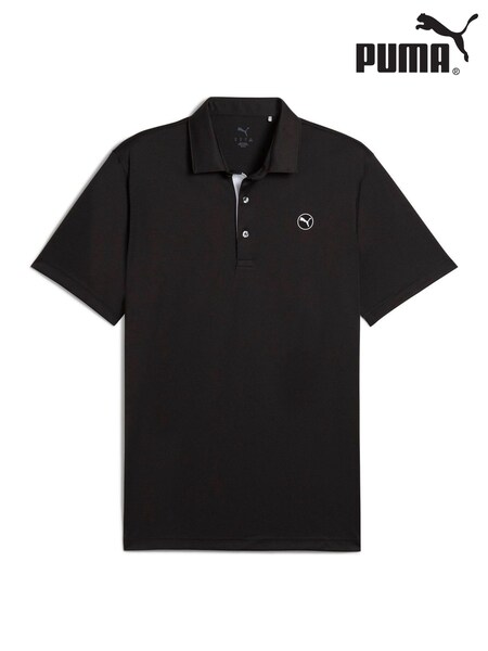 Puma Charcoal Black Mens Pure 2.0 Golf Polo Shirt (H11442) | €66