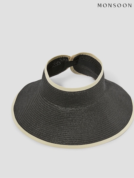 Monsoon Black Peri Packable Visor Sun Hat (H11455) | €31
