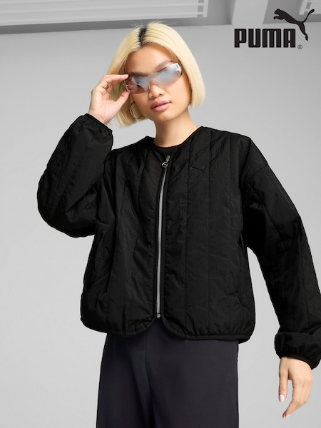 Puma Black Womens WARDROBE ESS Relaxed Reversible Liner Jacket (H11457) | 396 QAR
