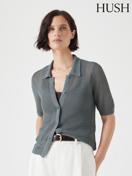 Verde - Top tricotat cu cusături Interest Hush (H11475) | 670 LEI