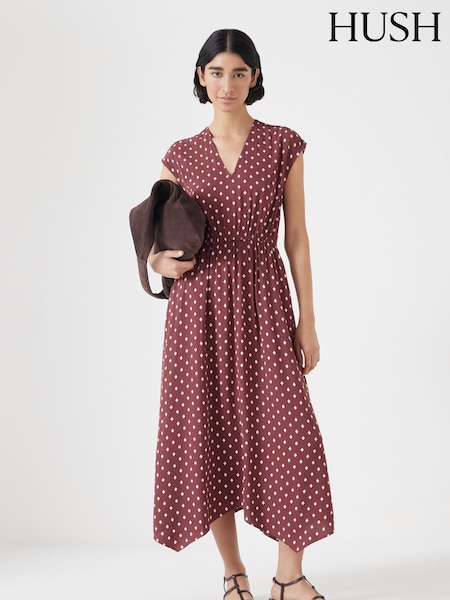 Hush Red Klara Relaxed Maxi Dress (H11508) | €128