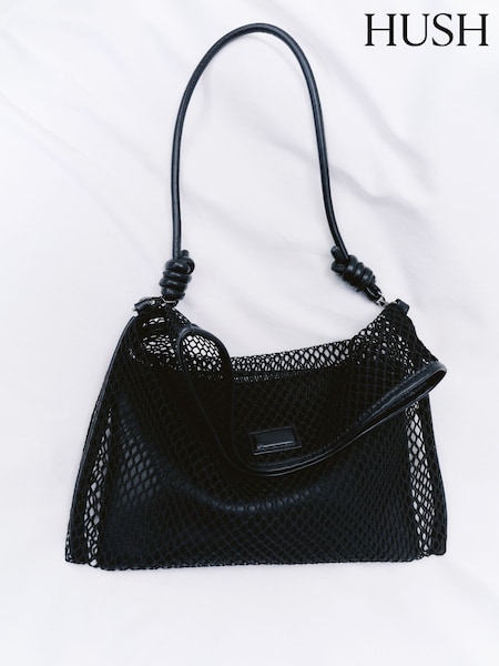 Hush Black Mesh Clutch Bag (H11509) | ₪352