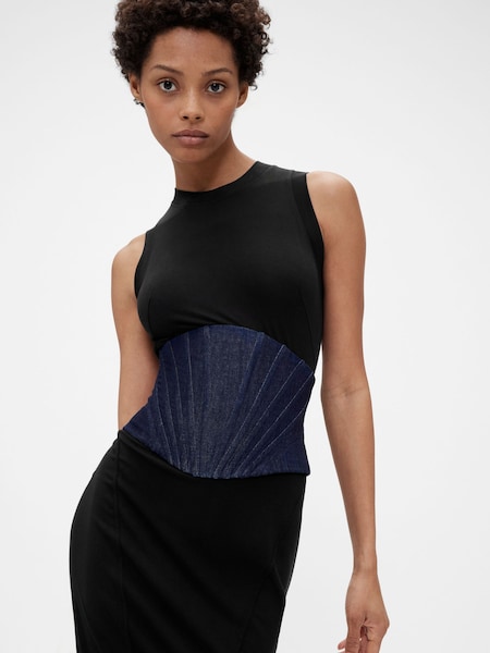 GapStudio Dark Wash Blue Denim Corset Belt (H11553) | €173