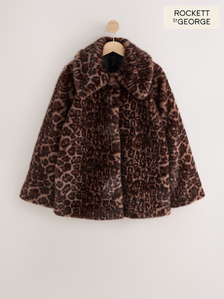 Rockett St George Leopard Faux Fur Coat (H11672) | €171