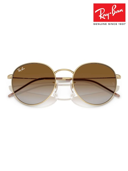 Ray Ban Gold Round Reverse Round Sunglasses (H11711) | €234