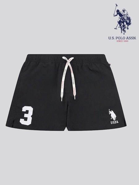 U.S. Polo Assn. Black Mens Player 3 Swim Shorts (H11720) | €53