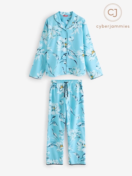 Cyberjammies Blue Minijammies Printed Long Sleeve 100% Cotton Pyjamas Set (H11749) | 124 QAR