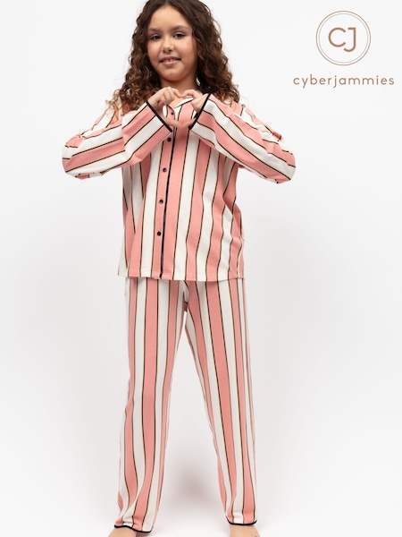 Cyberjammies Pink Minijammies Printed Jersey Long Sleeve Pyjamas Set (H11758) | R$ 245