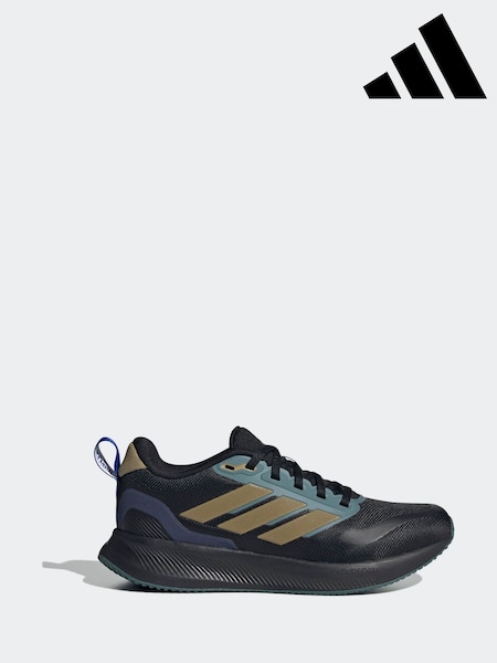adidas Black Runfalcon 5 Lace Running Junior Trainers (H11805) | 163 QAR