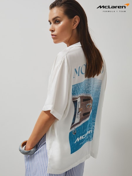 Reiss White Monaco McLaren F1 Team GP Shirt (H11918) | €195