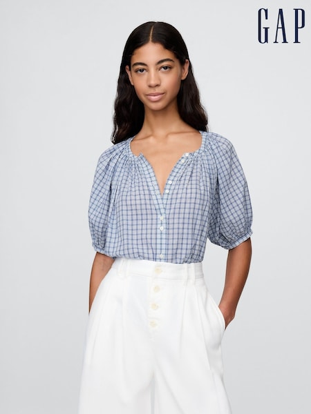 Синий - Gap DÔEN Gingham Blouse (H11929) | €66