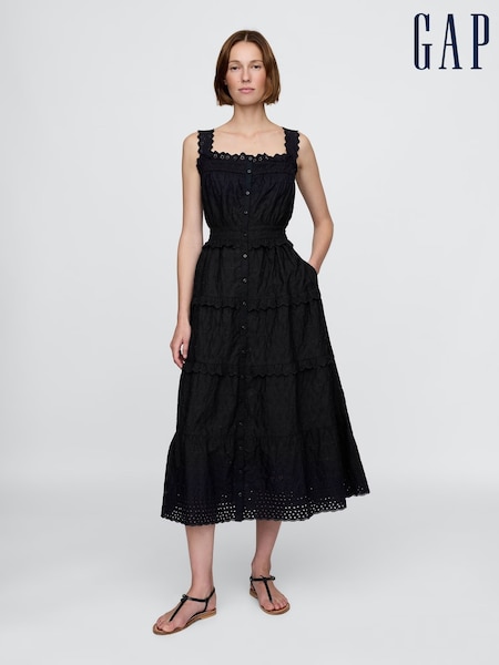 Gap Black DÔEN Eyelet Maxi Dress (H11943) | €191
