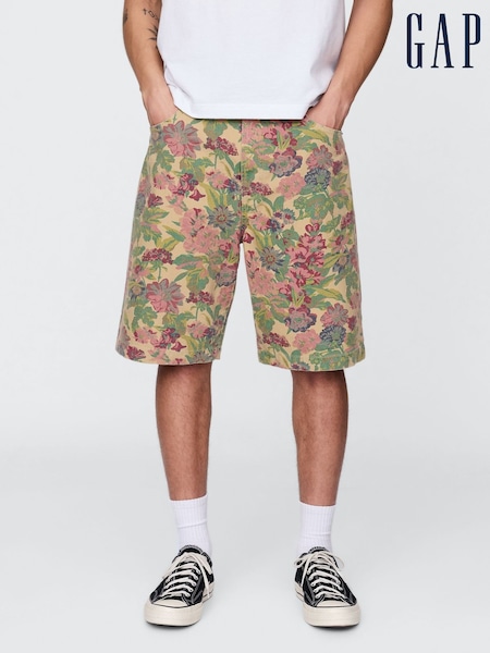 Зеленый с цветочным узором - Gap Canvas Shorts (H11975) | €59
