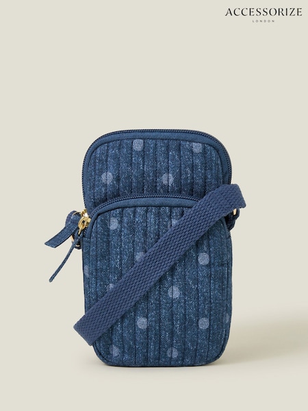 Accessorize Polka Dot Denim Phone Bag (H11990) | € 34