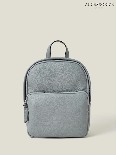 Accessorize Blue Small Plain Faux Leather Backpack (H11997) | €40
