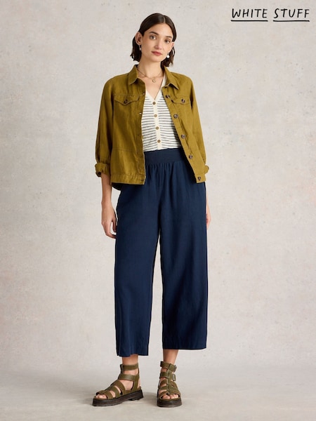 White Stuff Blue Shelly Linen Blend Culottes (H12020) | €100
