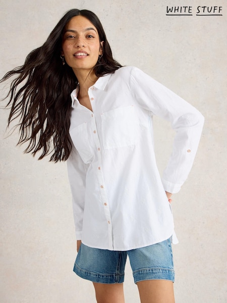 White Stuff White Sophie Longline Shirt (H12030) | €84