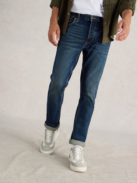White Stuff Blue Eastwood Zip Fly Straight Jeans (H12031) | ₪315