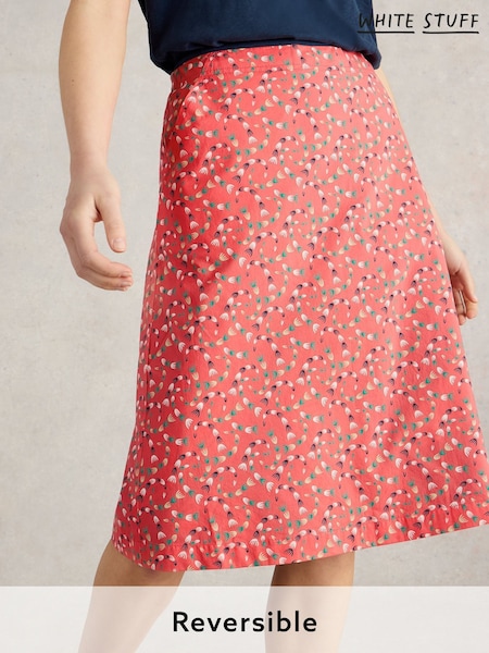 White Stuff Red Nell Reversible 100% Organic Cotton Skirt (H12047) | €83