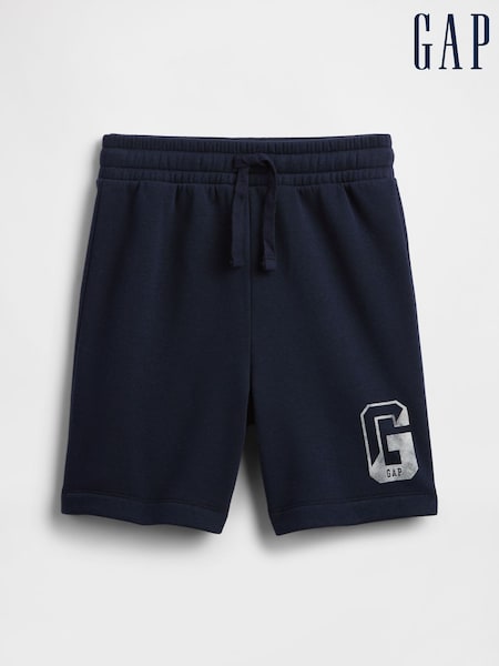 Gap Navy Blue Relaxed Logo No-Pocket Pull On Shorts (4-13yrs) (H12102) | €13.50