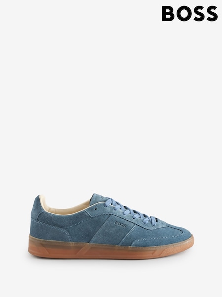 BOSS Blue Brenta Tenn Suede Court Trainers (H12122) | €264