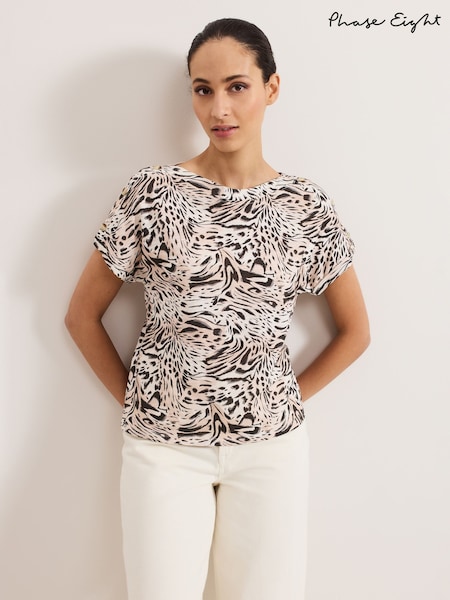 Phase Eight Black Suzie Button 100% Cotton Top (H12182) | 2,944 UAH