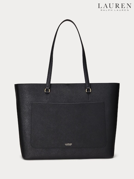 Lauren Ralph Lauren Karly Leather Tote Black Bag (H12329) | € 435
