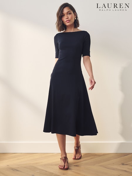 Lauren Ralph Lauren Munzie Quarter Sleeve Elevated Jersey Dress (H12358) | € 232