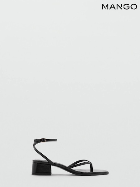 Mango Black Strappy Heeled Sandals (H12398) | €59