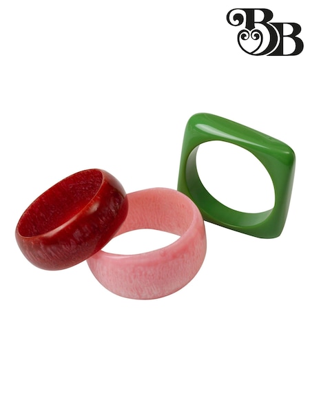 Bibi Bijoux Pink Chunky Bangles Set (H12402) | €40