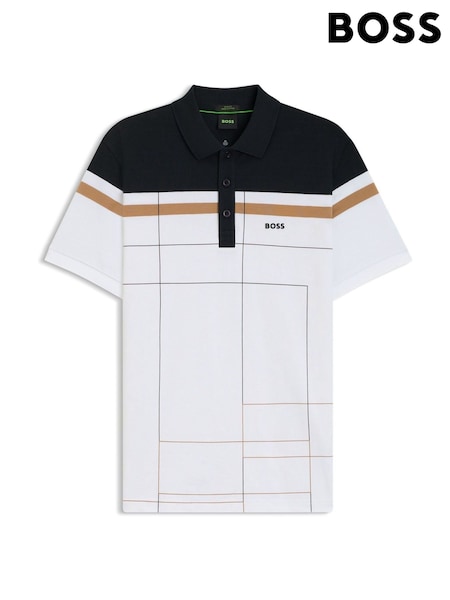 BOSS White Paule Tech Polo Shirt (H12570) | R$ 1.375