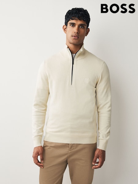 BOSS Yellow Kanobix Quarter Zip Logo Jumper (H12577) | €164