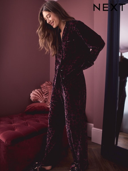 Purple Animal Cosy Button Through Pyjamas (H12606) | €74