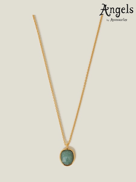 Angels By Accessorize Gold 14ct Aventurine Pendant Necklace (H12612) | 1,202 UAH