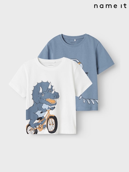 Name It Dinosaur Print Short Sleeve T-Shirts 2 Pack (H12616) | 23 €