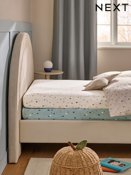 2 Pack Blue Terrazzo Fitted Sheets (H12631) | €20 - €25