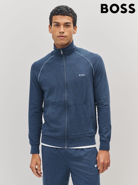 BOSS Blue Light Zip Through Sweat Top Jacket (H12643) | R$ 585