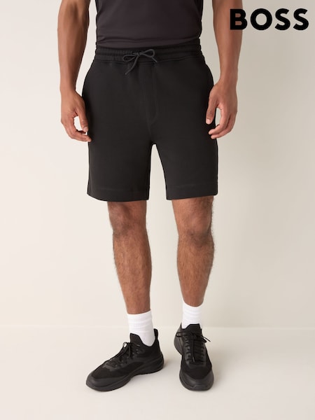 Preto - BOSS Sewalk Logo Shorts (H12652) | R$ 880