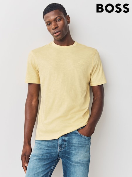 BOSS Yellow Regular Fit Logo T-Shirt (H12663) | €59