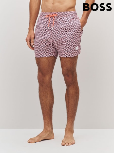 BOSS Pink Vibe Patch Logo Swim Shorts (H12667) | R$ 680