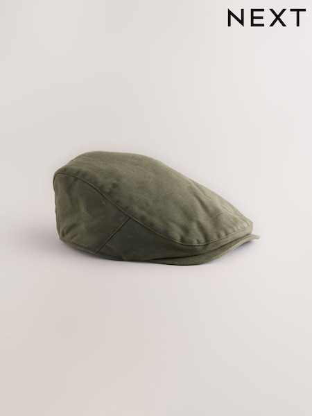 Kaki zelena - Wax Canvas Flat Cap (H12792) | € 19