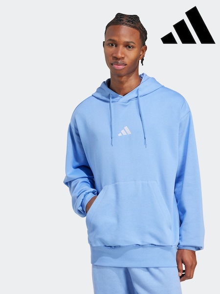 adidas Blue Dark Essentials Feelcozy Fleece Hoodie (H12838) | €50