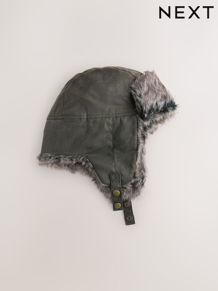 Khaki Green Trapper Hat (H12872) | €27