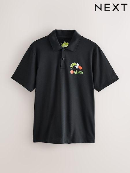 Black The Grinch Christmas Polo Shirt (H12882) | 148 QAR