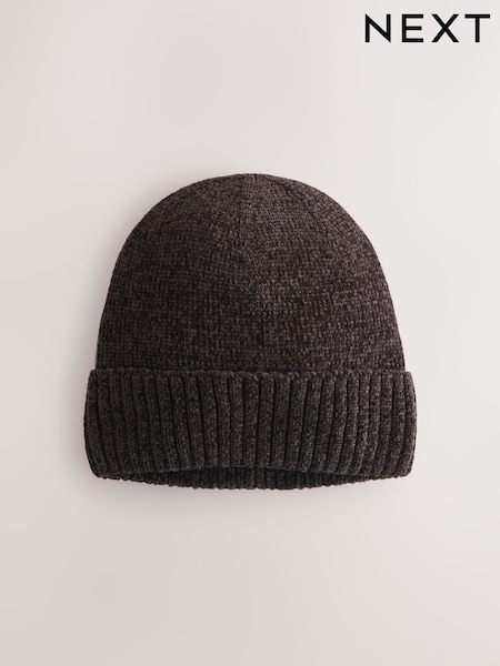 Čokoladno rjava - Chenille Beanie Hat (H12918) | € 13